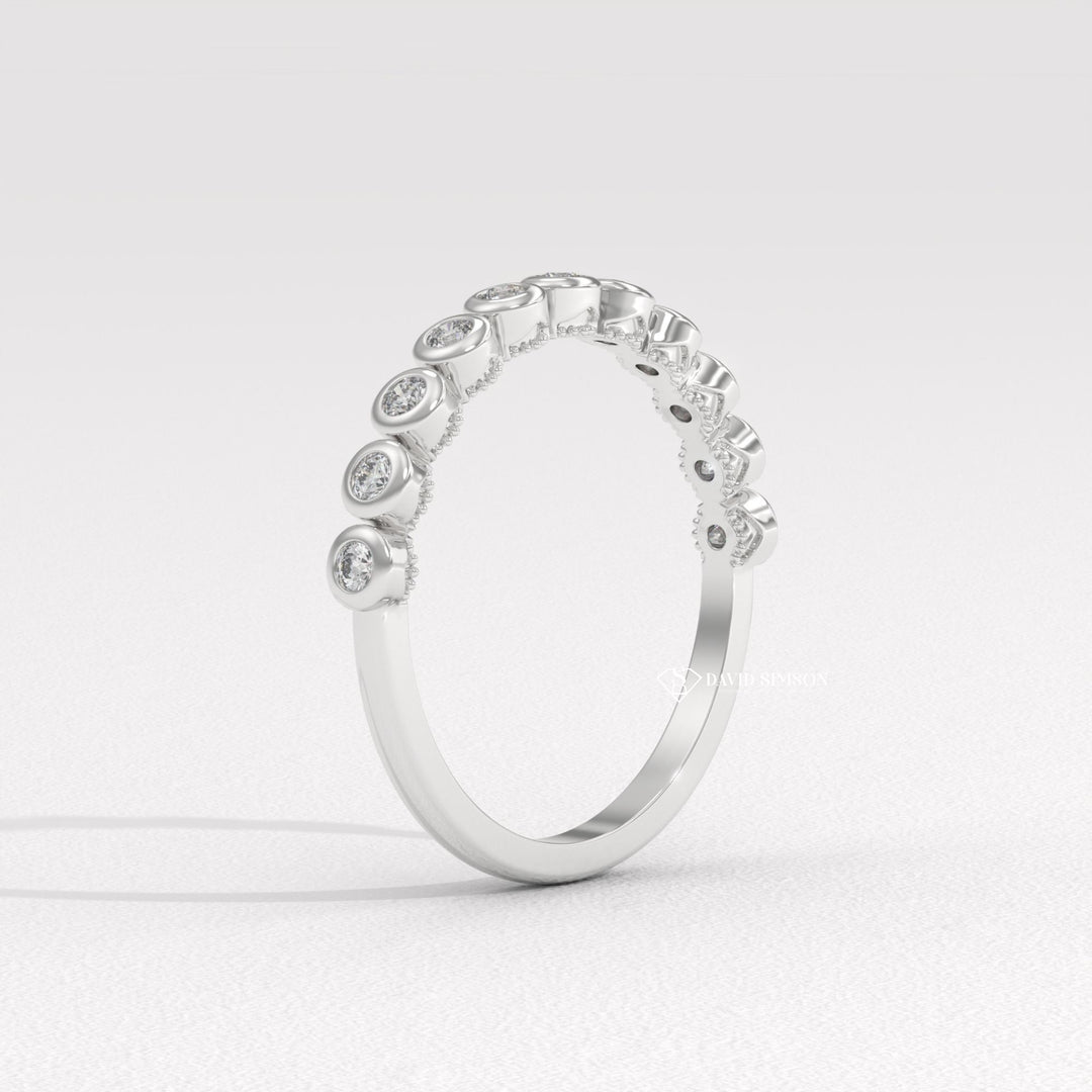 Bubble Wedding Band
Dot Wedding Band
Bubble Moissanite Ring
Bezel Eternity Band
Dot Dash Ring