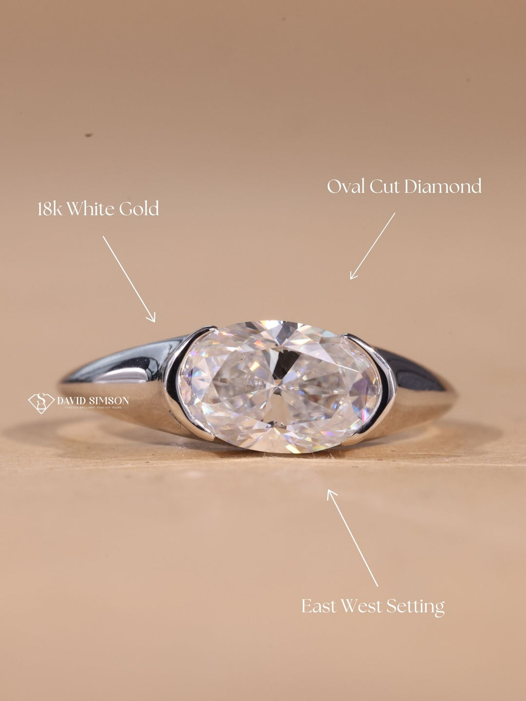 Rose Gold Moissanite
Solid Gold Jewelry
Oval Solitaire Ring
Statement Engagement Ring
Minimalist Oval Ring
Bezel Set East West