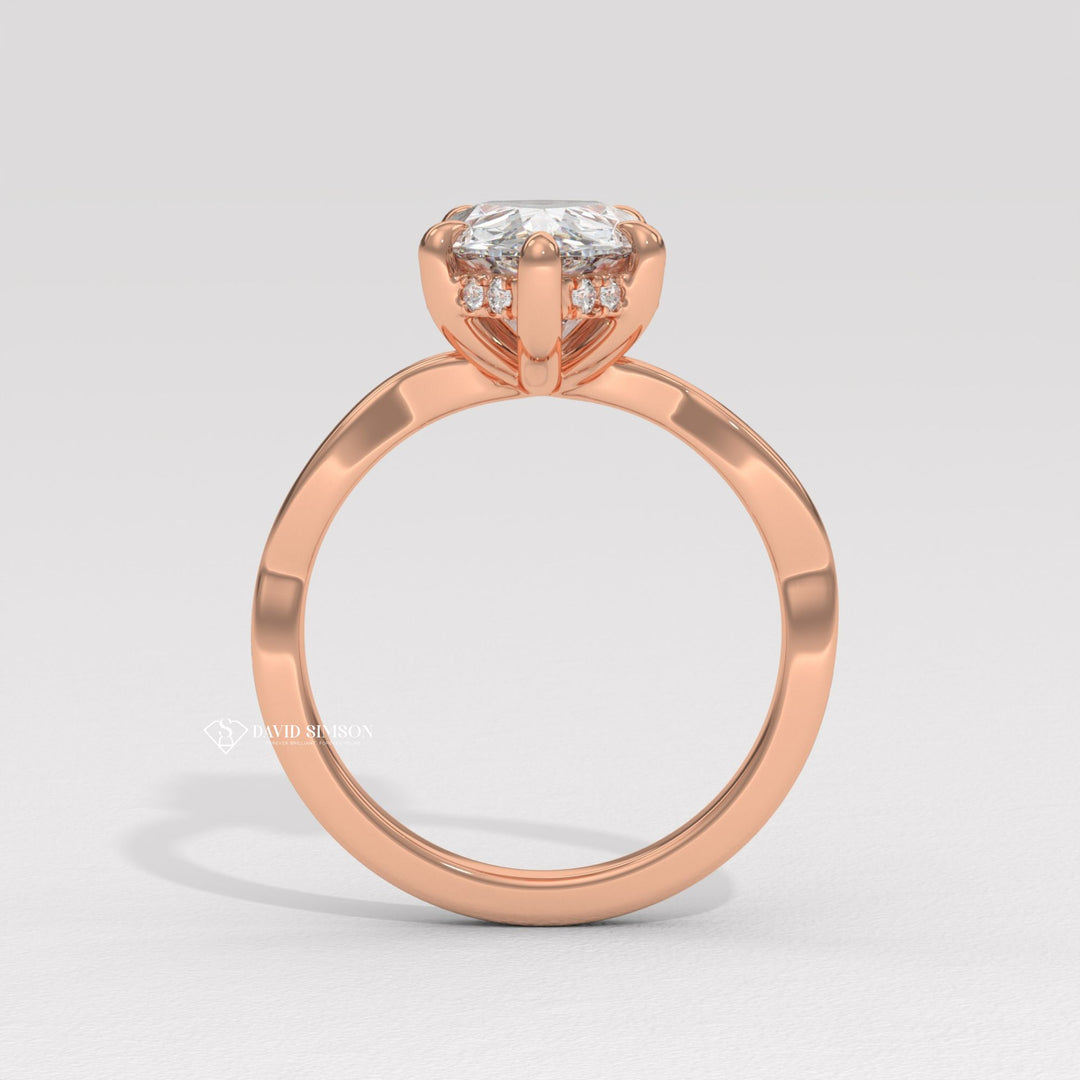 Split shank engagement ring, Pave engagement ring, Channel set engagement ring, Bezel set engagement ring, Tension set engagement ring, Vintage-inspired engagement ring