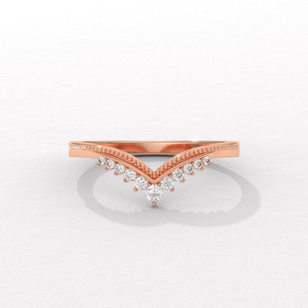 Nesting Ring
Stacking Curve Band
Bridal Arch Band
Unique Wedding Ban