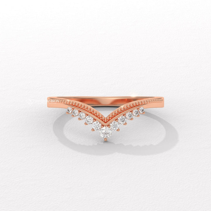 Nesting Ring
Stacking Curve Band
Bridal Arch Band
Unique Wedding Ban