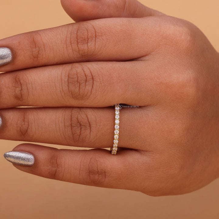 Lab Grown Moissanite
Round Brilliant Band
Bridal Jewelry
Minimalist Wedding Ring

