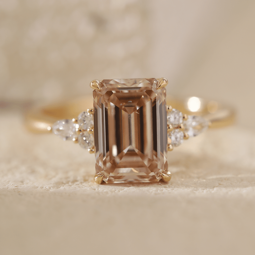 Brown Diamond RingEmerald Cut Brown DiamondChocolate Diamond RingChampagne Diamond RingBrown Diamond Cluster