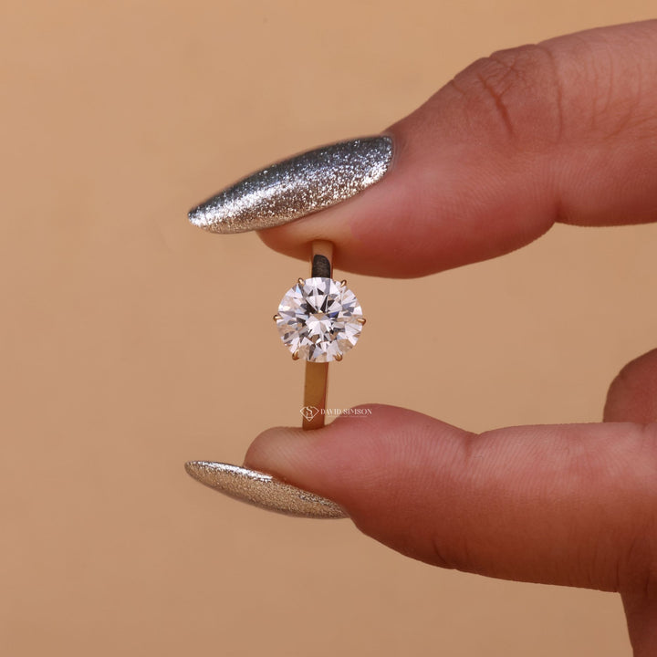 14K Gold Cathedral Ring
Ethical Engagement Ring
High Mount Solitaire
