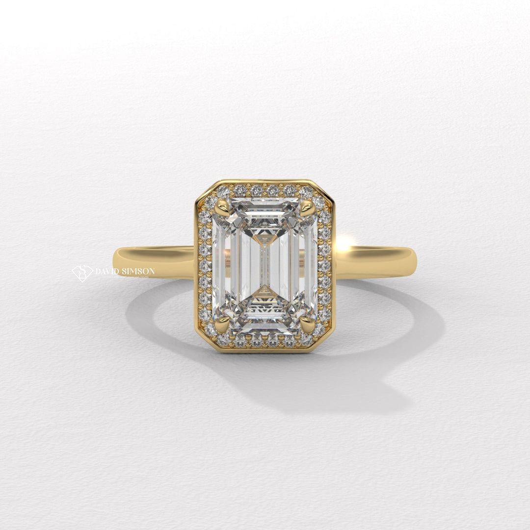 Emerald cut engagement ring, Emerald diamond engagement ring, Emerald solitaire engagement ring, Emerald halo engagement ring, Emerald pave engagement ring, 