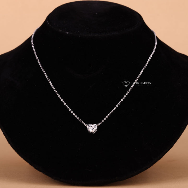 Lab Grown Heart Diamond
14 Inch Choker Necklace
Heart Solitaire Pendant
Moissanite Jewelry for Her