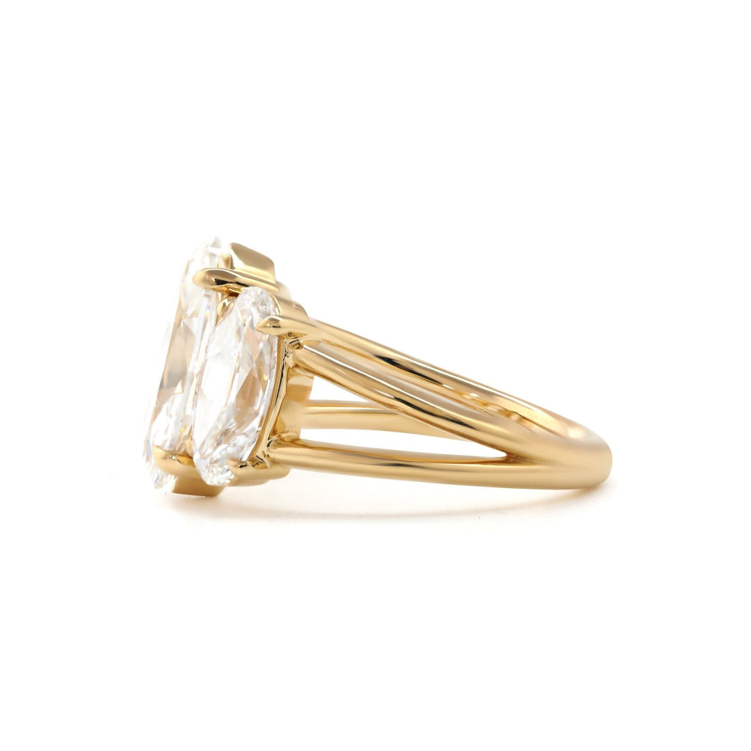 Unique Bridal Ring
2.5 Carat Moissanite
Handcrafted Jewelry
Affordable Luxury Ring
Statement Three Stone
Old European Cut Style
