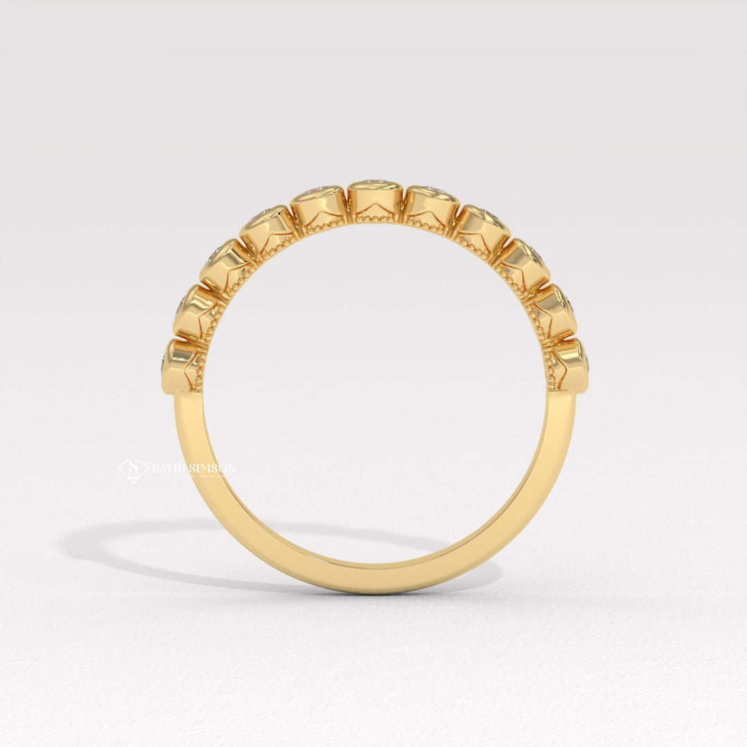 Alternating Bezel Band
Open Space Ring
Contemporary Jewelry
Bridal Bubble Band