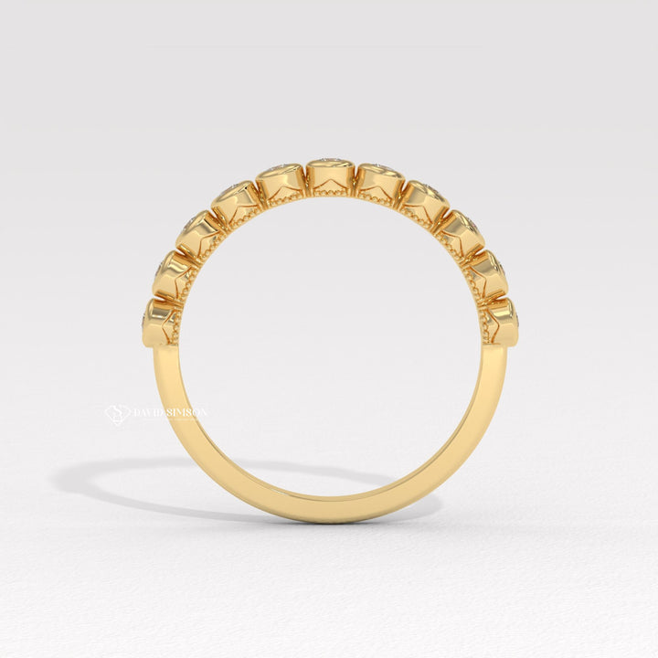 Alternating Bezel Band
Open Space Ring
Contemporary Jewelry
Bridal Bubble Band