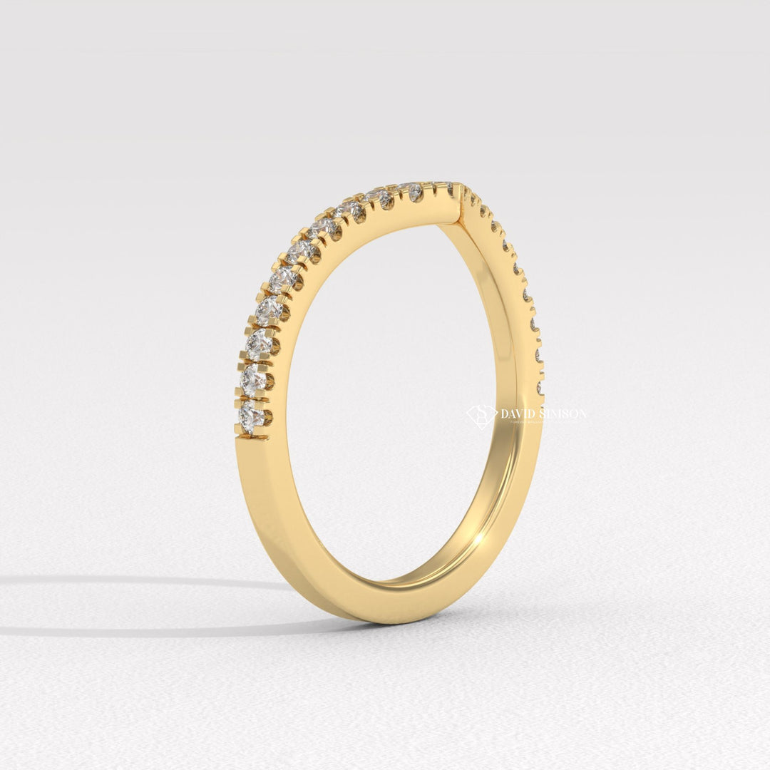 Curved Moissanite Band
Wishbone Ring
Wishbone Wedding Band