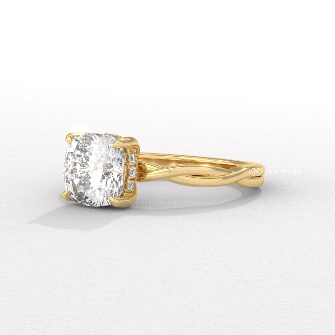Conushion unique engagement ring, Cushi traditional engagement ring, Cushion contemporary engagement ring, Cushion minimalist engagement ring, Cushion intricate engagement ring