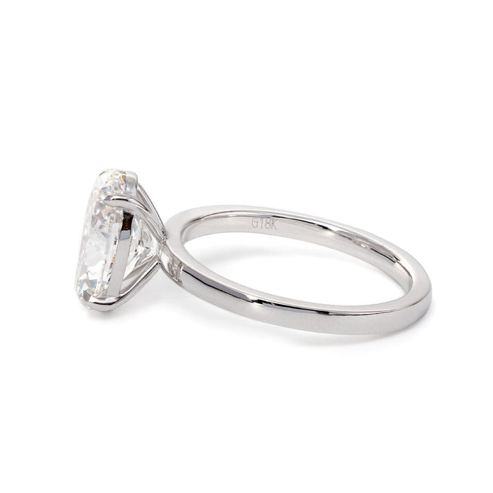 Dainty Band Oval Moissanite Solitaire3ct Colorless Moissanite OvalOval Moissanite vs Diamond Ring