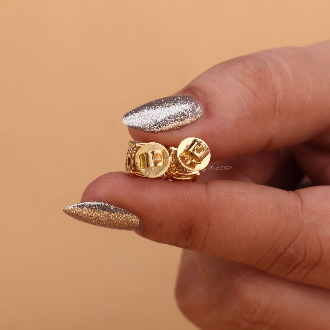 Wedding Jewelry, Anniversary Gift, Solitaire Earrings, Hypoallergenic Studs, Sparkly Cushion Cut, Dainty Jewelry, 