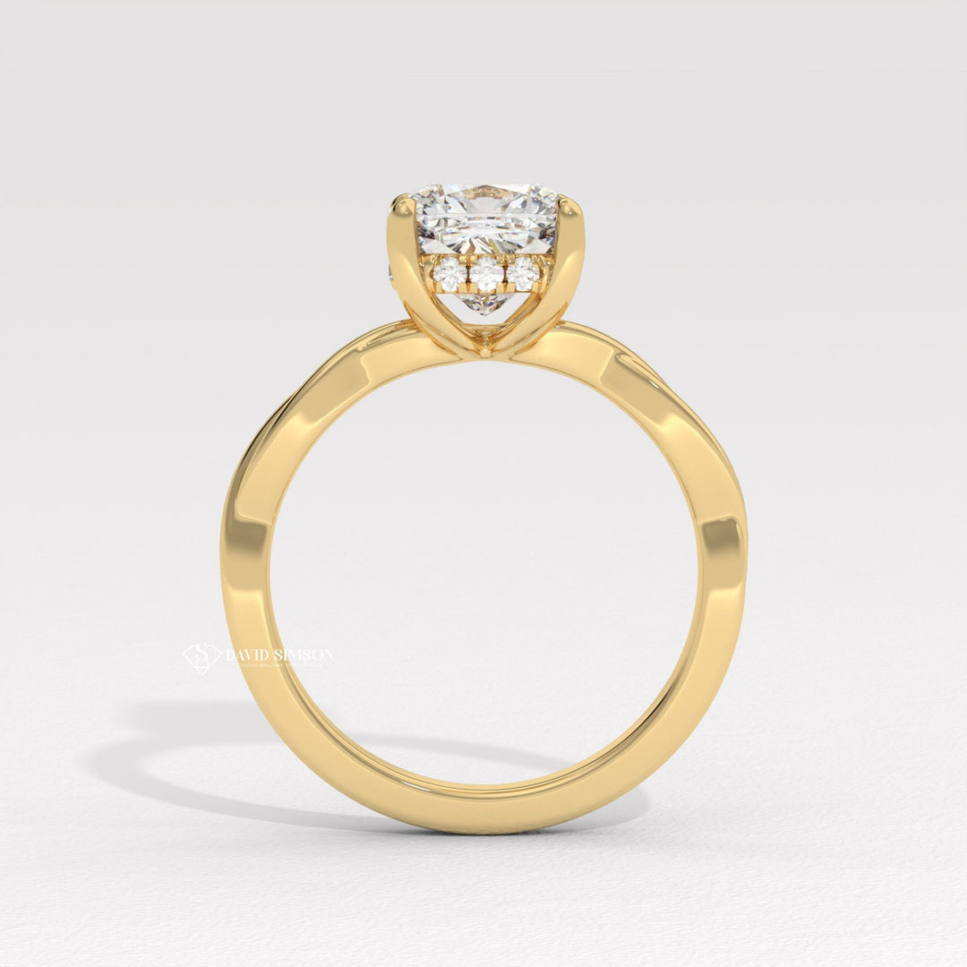 Cushion bezel engagement ring, Cushion tension set engagement ring, Cushion split shank engagement ring, Cushion channel set engagement ring, Cushion swirl engagement ring