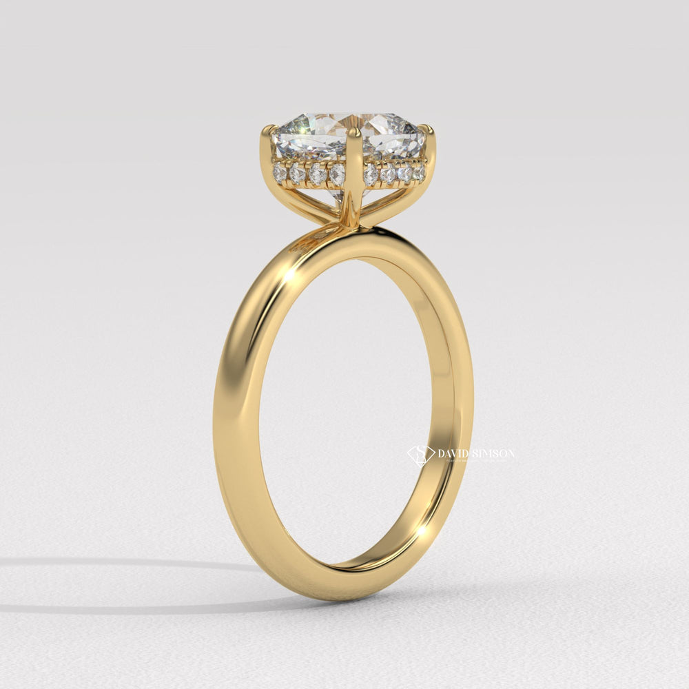 Cushion local engagement ring, Cushion handmade engagement ring, Cushion customized engagement ring, Cushion made-to-order engagement ring,