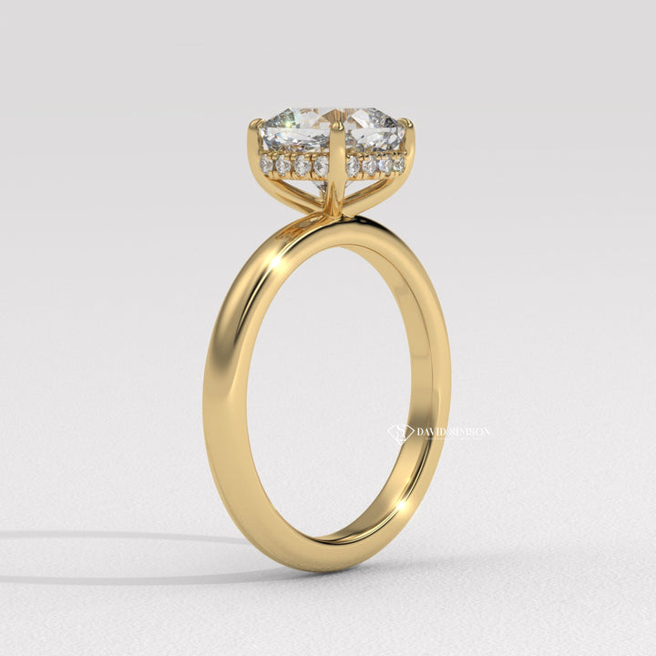 Cushion local engagement ring, Cushion handmade engagement ring, Cushion customized engagement ring, Cushion made-to-order engagement ring,