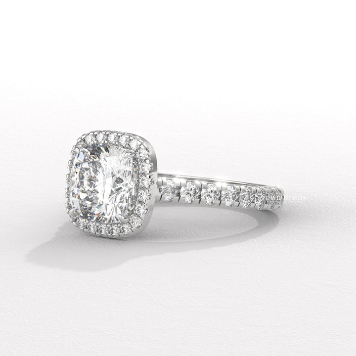 Cushion solitaire diamond engagement ring, Cushion unique diamond engagement ring, Cushion custom diamond engagement ring, Cushion affordable diamond engagement ring, 