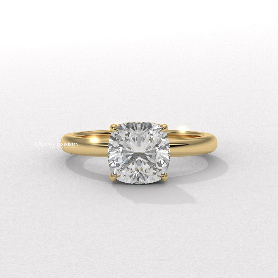 Cushion natural engagement ring, Cushion certified engagement ring, Cushion affordable luxury engagement ring, Cushion budget engagement ring