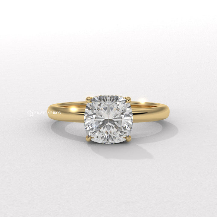Cushion natural engagement ring, Cushion certified engagement ring, Cushion affordable luxury engagement ring, Cushion budget engagement ring