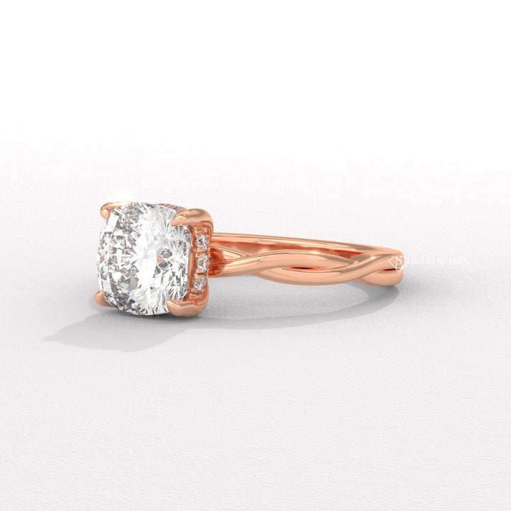 Cushion sustainable engagement ring, Cushion conflict-free engagement ring, Cushion lab-grown engagement ring, Cushion natural engagement ring, Cushion certified engagement ring, 