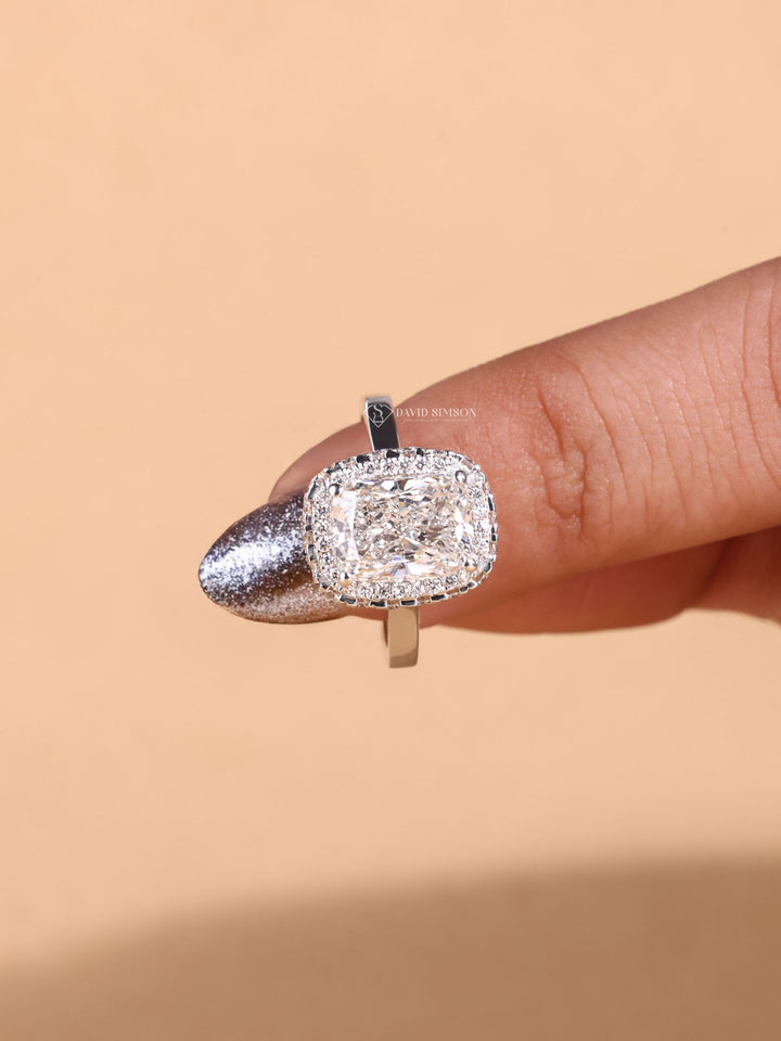 Cushion customized engagement ring, Cushion made-to-order engagement ring, Cushion personalized engagement ring, Cushion exclusive engagement ring, Cushion engraved engagement ring, Cushion halo diamond engagement ring, 