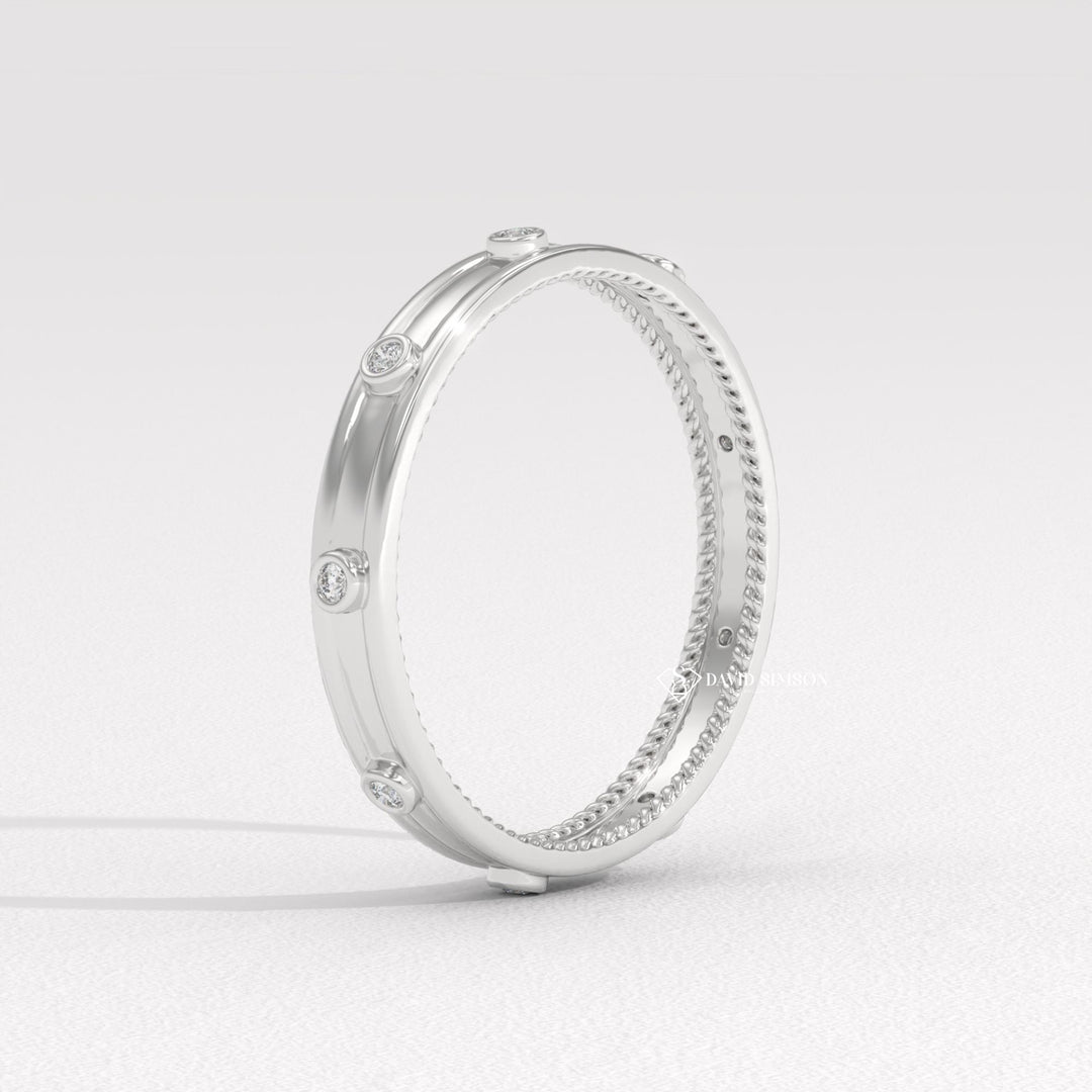 Full Eternity Ring
Round Cut Milgrain
Dainty Milgrain Ring
Minimalist Vintage Band
Detailed Wedding Band