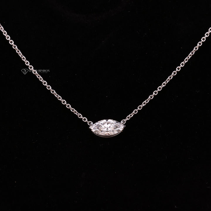Minimalist Jewelry
Dainty Solitaire Necklace
Modern Solitaire Design
Contemporary Diamond Pendant
VVS Marquise Diamond