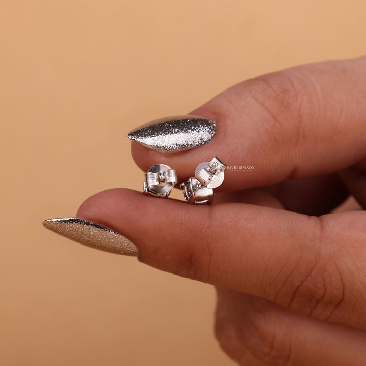 Dainty Studs, Conflict Free Gems, Sustainable Luxury, Luxury Studs, Fine Jewelry, Handcrafted Earrings, Prom Jewelry, Bridesmaid Gift, Timeless Jewelry, Moissanite Studs 14K,