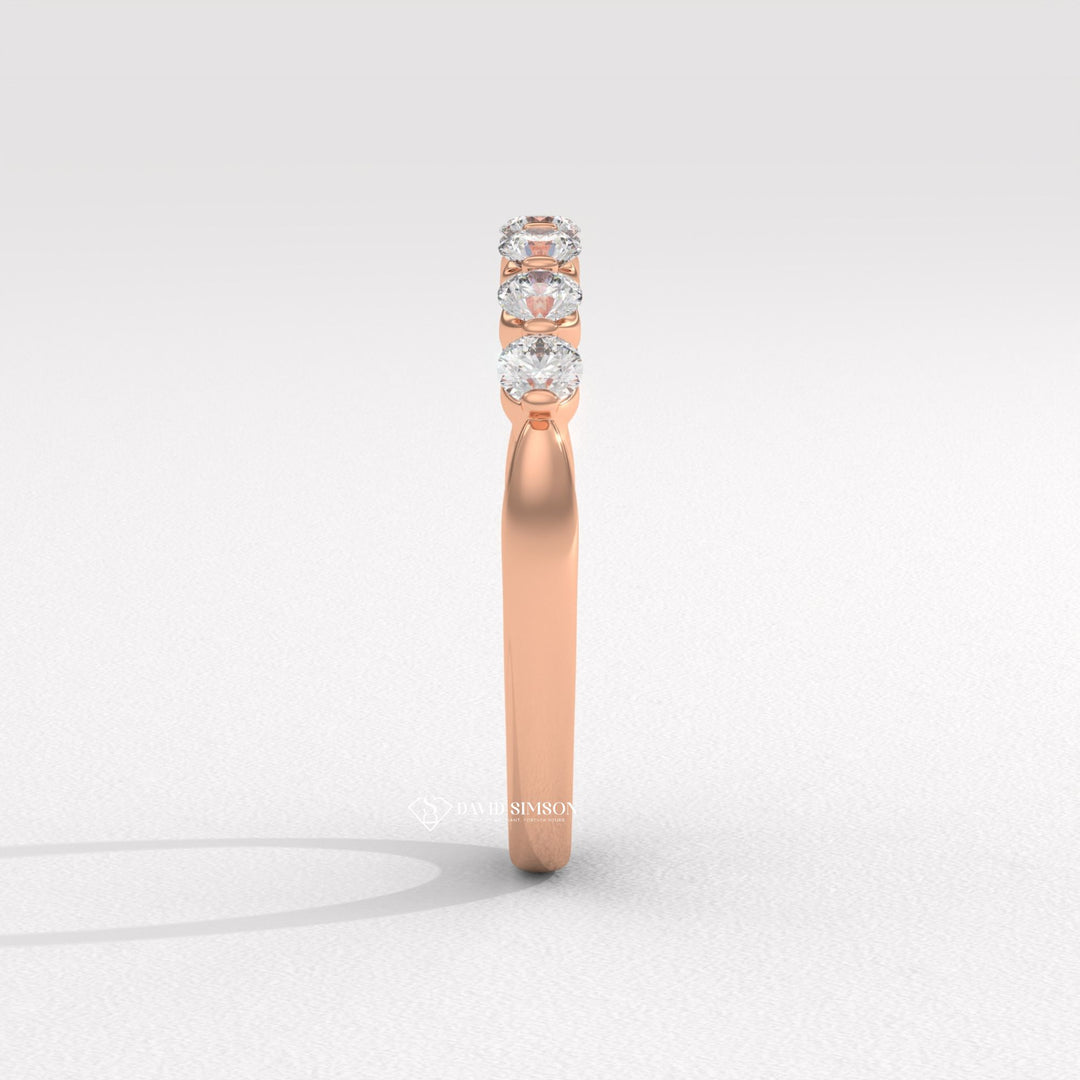 Round Cut Half Eternity
Bridal Bubble Band
Contemporary Jewelry
Lightweight Band
Delicate Ring