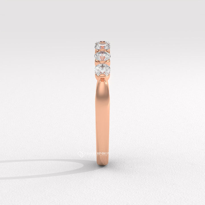 Round Cut Half Eternity
Bridal Bubble Band
Contemporary Jewelry
Lightweight Band
Delicate Ring
