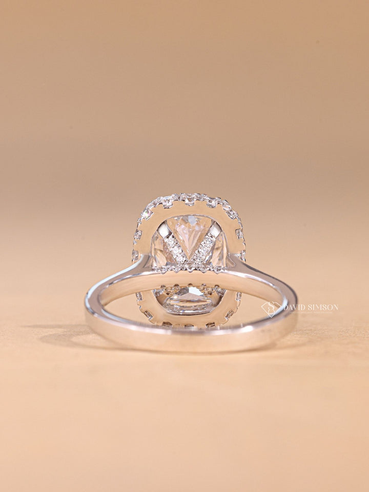 Buy princess cut double halo ring, Oval cut double halo ring, Exclusive double halo rings, GIA certified double halo rings, Double halo rings under $2000, 