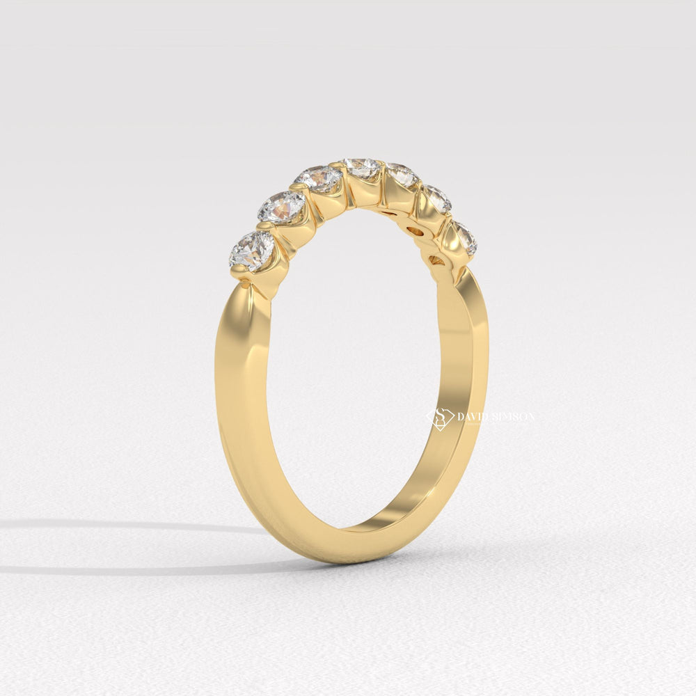 Bubble Moissanite Ring
Shared Prong Band
Prong Set Half Eternity
Dot Wedding Band