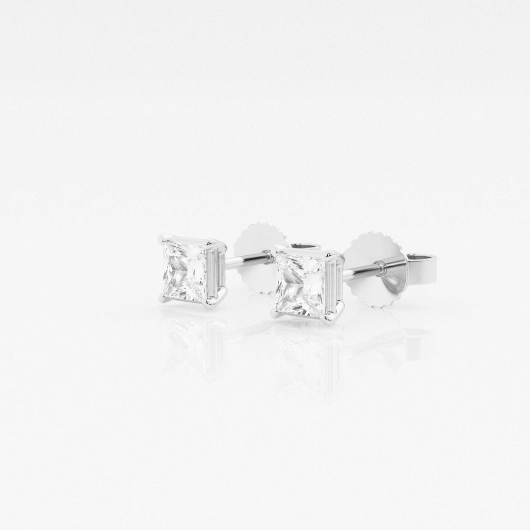 Princess Cut FG-VS2 Lab Grown Diamond Stud Earrings in 14K Gold