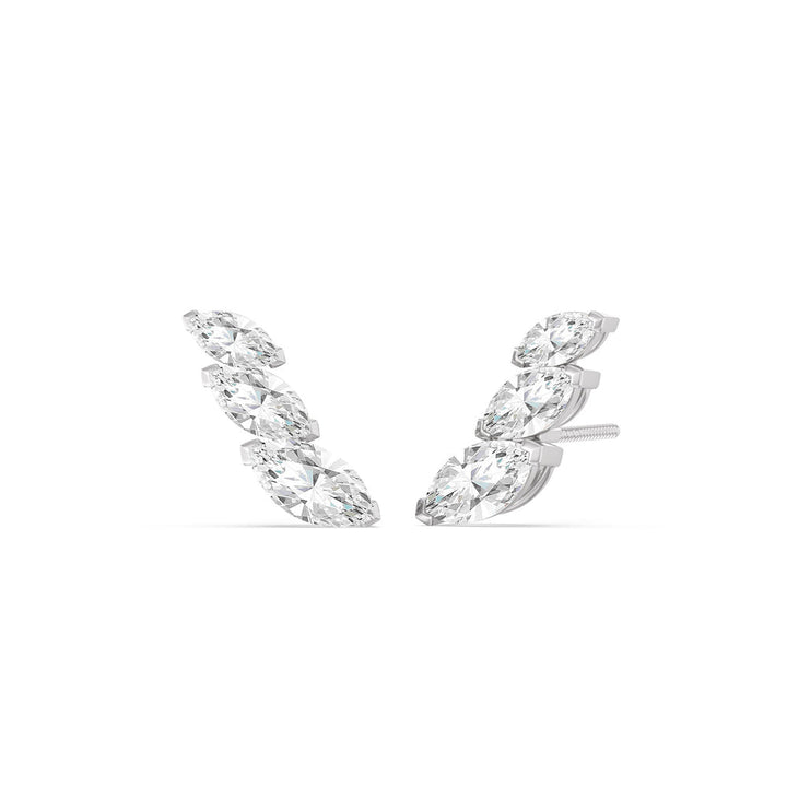 Marquise Cut Unique Moissanite Diamond Stud Earrings for Women