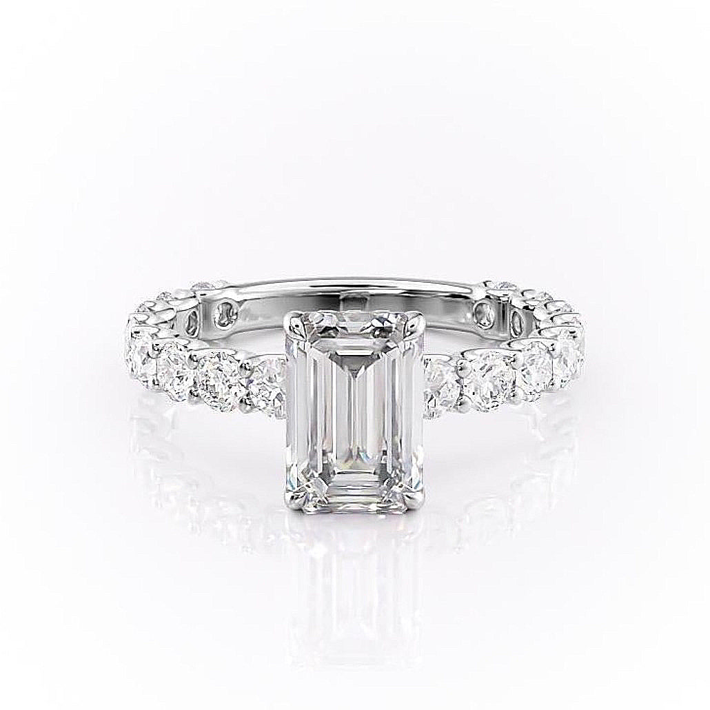 emerald-cut-pave-setting-moissanite-engagement-ring