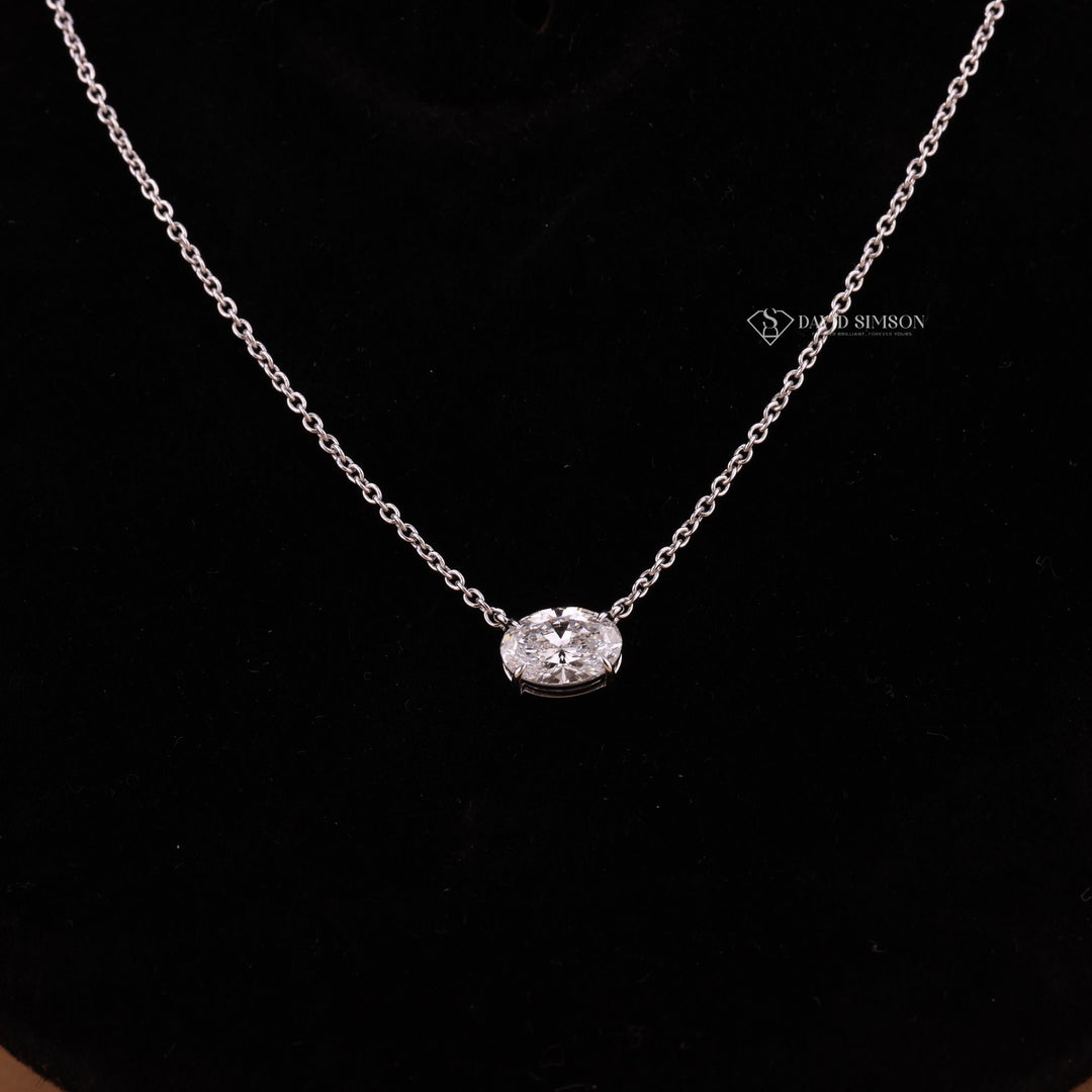 East West Oval Necklace
Horizontal Oval Pendant
Oval Solitaire Necklace
Sideways Oval Diamond
East West Setting