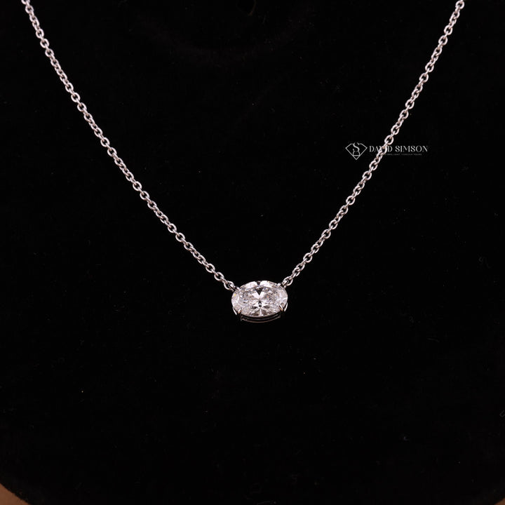East West Oval Necklace
Horizontal Oval Pendant
Oval Solitaire Necklace
Sideways Oval Diamond
East West Setting