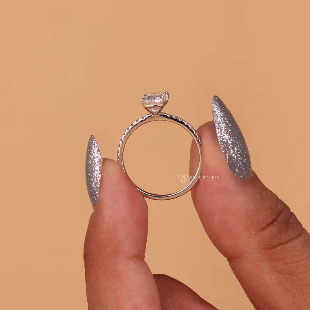 Pave Diamond Band Ring
14K Gold Moissanite Ring
Hidden Halo Cushion Ring
