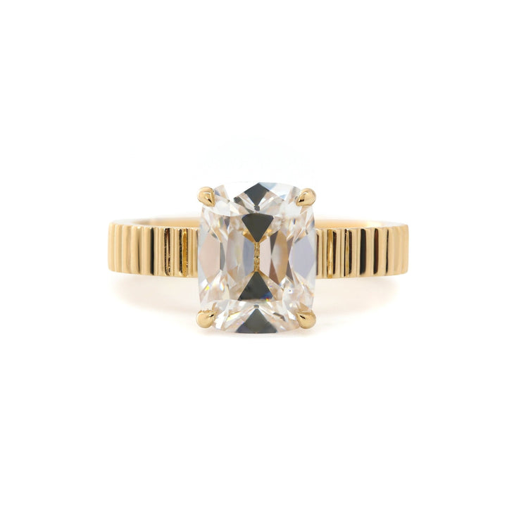 Gold Moissanite Ring
Platinum Pave Setting
Large Moissanite Ring
Heirloom Style Jewelry
Romantic Proposal Ring
Bold Bridal Jewelry
Victorian Inspired Ring
High Sparkle Moissanite

