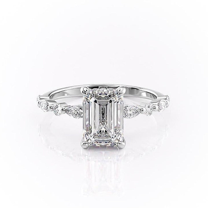 emerald-cut-solitaire-pave-setting-moissanite-engagement-ring