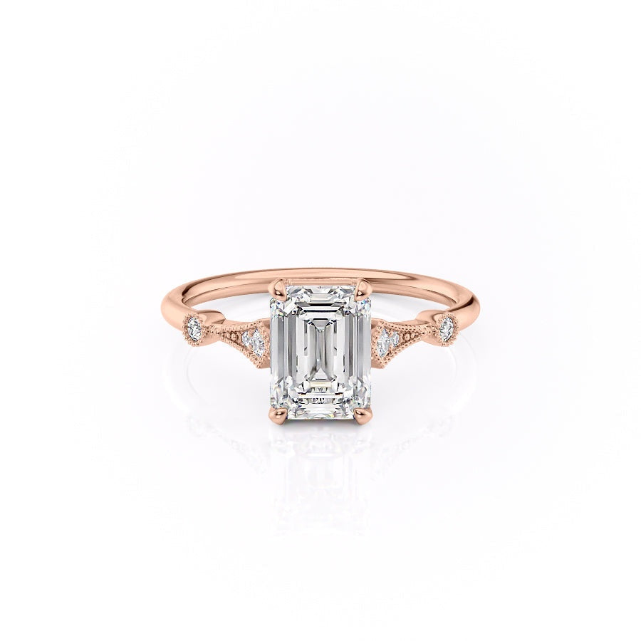 1-91-ct-emerald-cut-solitaire-milgrain-pave-set-moissanite-engagement-ring