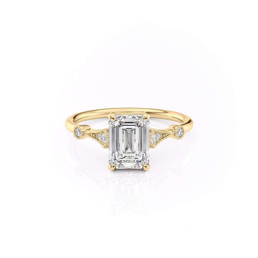 1-91-ct-emerald-cut-solitaire-milgrain-pave-set-moissanite-engagement-ring