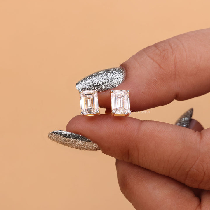 Emerald Cut Moissanite Studs
Moissanite Diamond Stud Earrings
Emerald Cut Diamond Simulant
Women's Moissanite Earrings
Solitaire Moissanite Studs