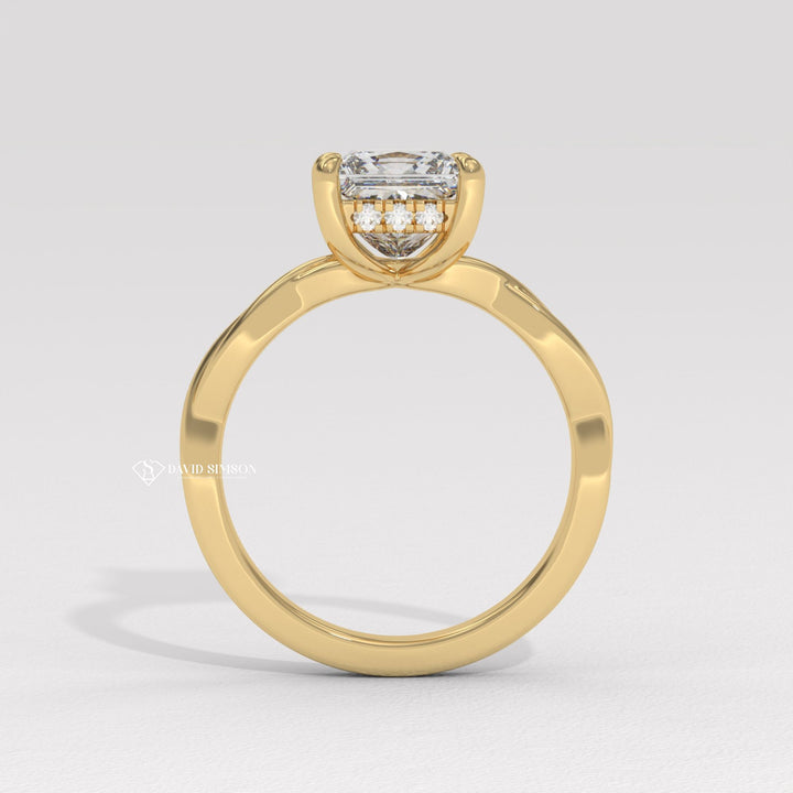 Twisted ring vs solitaire ring comparison, 