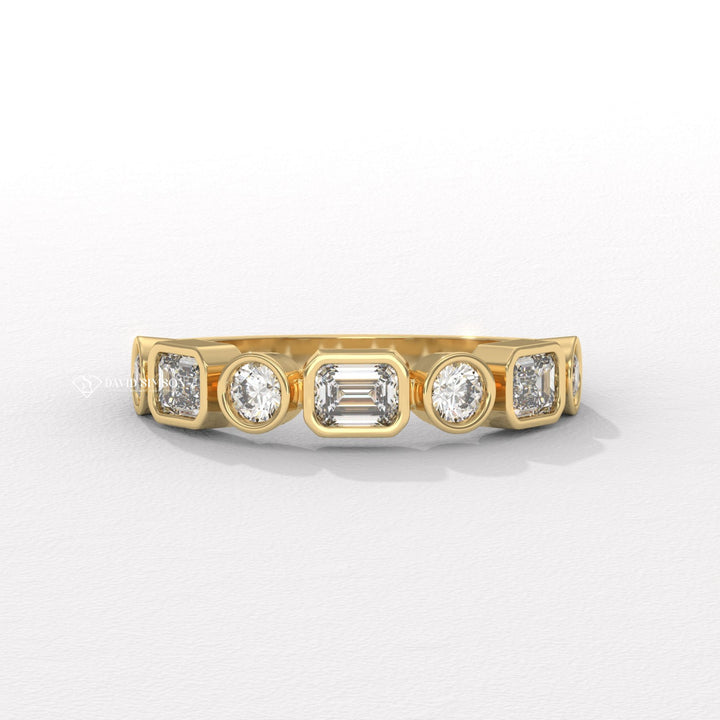 Emerald diamond band, Emerald diamond wedding band, Emerald diamond eternity band, Emerald diamond anniversary band, Emerald diamond ring, Emerald diamond ring band, 