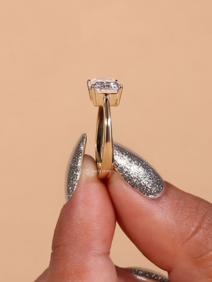 Emerald conflict-free engagement ring, Emerald lab-grown engagement ring, Emerald natural engagement ring, Emerald certified engagement ring, Emerald affordable luxury engagement ring, Emerald budget engagement ring,