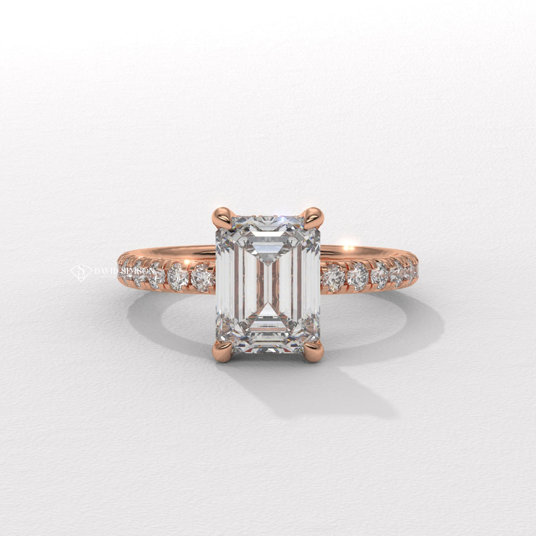 Emerald top-rated engagement ring, Emerald online engagement ring, Emerald handmade engagement ring, Emerald customized engagement ring,