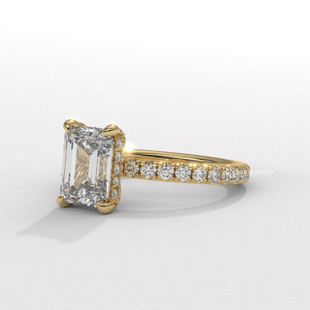 Emerald conflict-free engagement ring, Emerald lab-grown engagement ring, Emerald natural engagement ring, Emerald certified engagement ring,