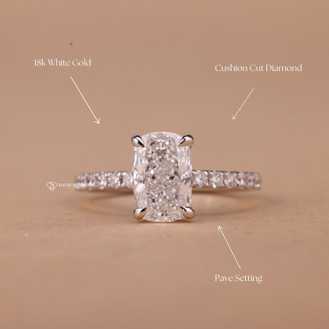 Proposal Ready Ring
Engagement Ring for Her
Unique Hidden Halo
Sparkly Cushion Cu