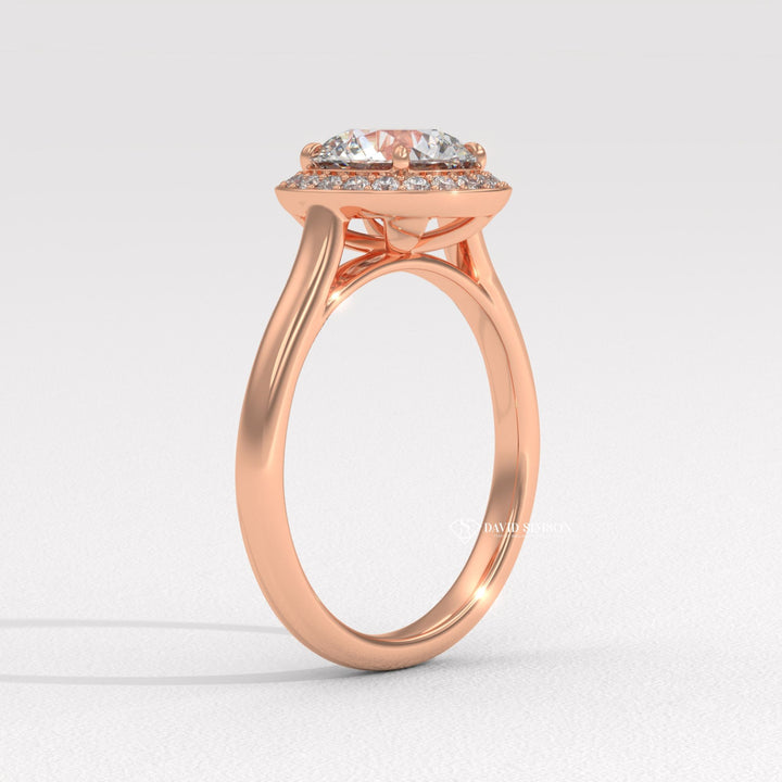 Customized engagement ring, Made-to-order engagement ring, Personalized engagement ring, Exclusive engagement ring, Engraved engagement ring, Halo diamond engagement ring,